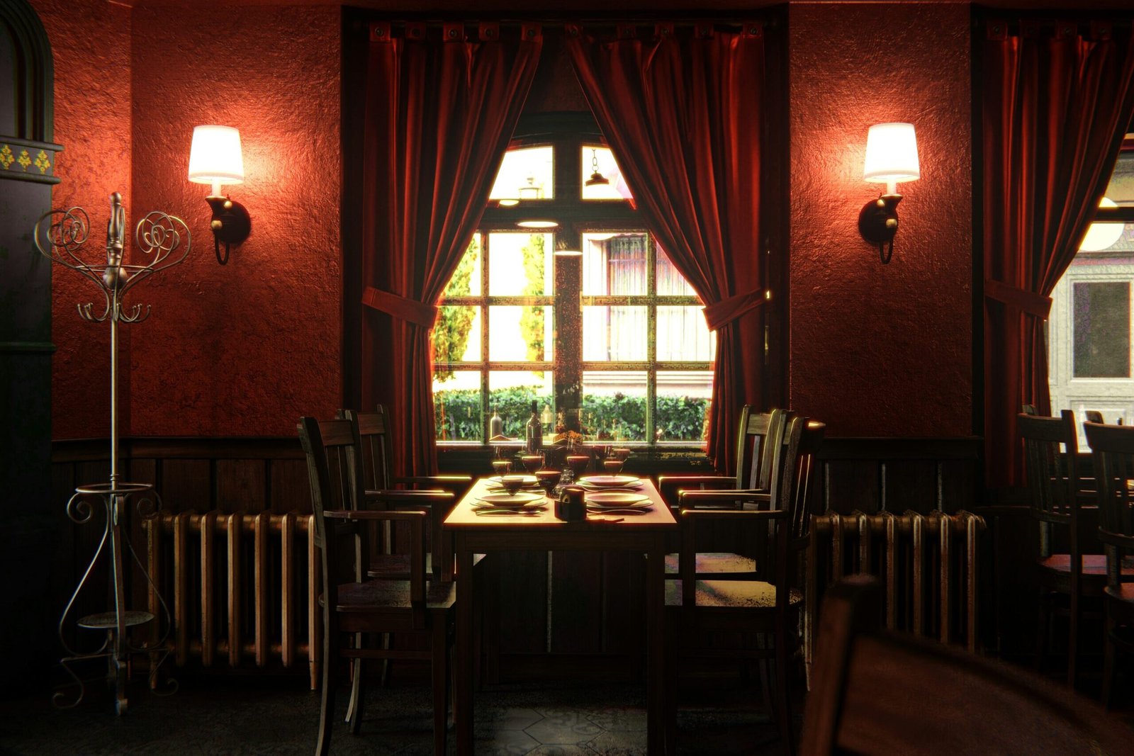 Elegancka restauracja serwująca dania bez glutenu w ciepłym wnętrzu.