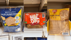 Pieczywo bezglutenowe w Auchan – chleb słonecznikowy, bułki do hot dogów i Schär Pan Multigrano