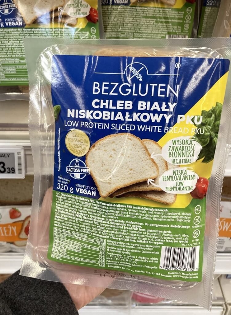 Bezglutenowy chleb biały niskobiałkowy w sklepie