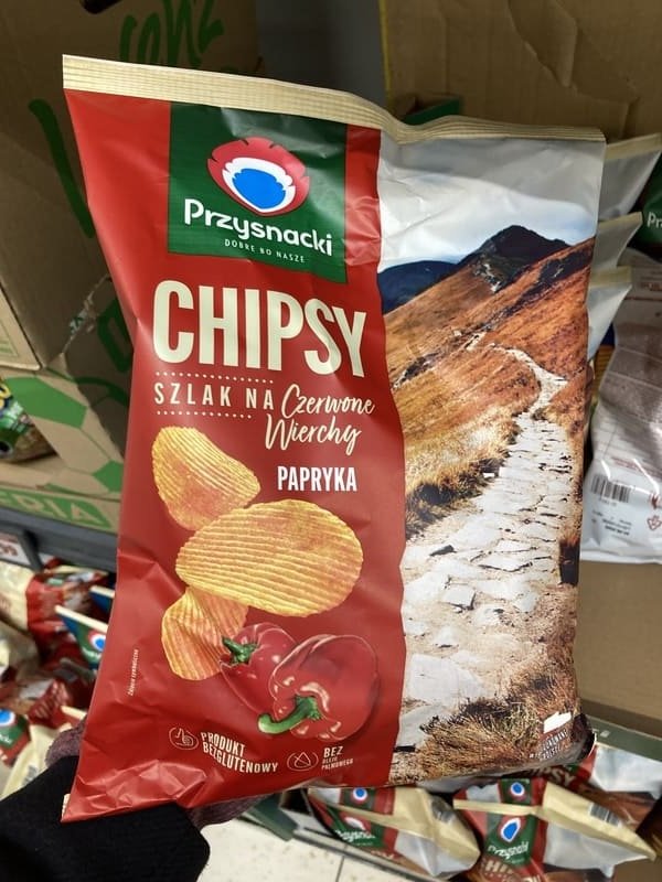 Przysnacki Szlak na Czerwone Wierchy Papryka – bezglutenowe chipsy ziemniaczane