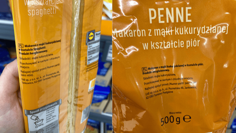 lild2 Skład makaronów kukurydzianych Combino spaghetti i penne bez glutenu