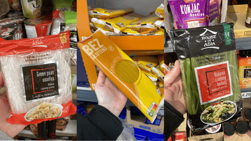 makarony lidl (1) Makarony bezglutenowe z Lidla – z zielonego groszku, kukurydziane spaghetti, konjac i z zieloną herbatą
