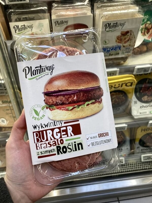 Bezglutenowy roślinny burger Plantway z samych roślin