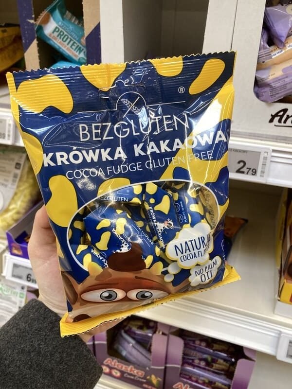Bezglutenowe krówki kakaowe w opakowaniu zbiorczym