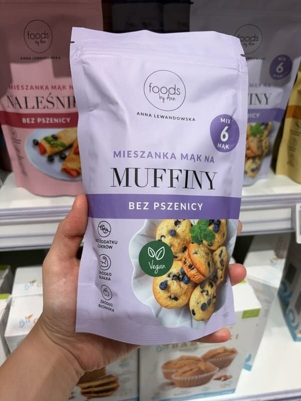 Bezglutenowa i wegańska mieszanka do przygotowania muffinek Foods by Ann